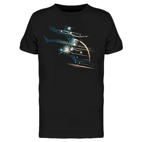 Human With Light Effect Motion   T-Shirt Men -Image by Shutterstock, Male Small