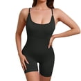 thumbnail image 2 of Crunowin Women's Seamless Jumpsuit, Sleeveless Cross Strap Shapewear Workout Bodysuit Black M, 2 of 7