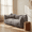 Grey, variant on 73" Chenille Small Loveseat Couch, 2 Seater Sofa with Armrests, Comfortable Loveseat with Lightweight Move for Living Room Dining Room, Beige