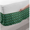thumbnail image 2 of Garden Art Bed Skirt, Ornamental Spring Foliage Silhouette Abstract Nature Scene, Elastic Bedskirt Dust Ruffle Wrap Around for Bedding Decor, 4 Sizes, Sea Green Vermilion, by Ambesonne, 2 of 2