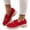 Red, variant on YOUYEDIAN Loafers for Women Round Toe Versatile Platform Comfy Lace-up Deco Fashion Flats Casual Slip On Soft Walking Shoes