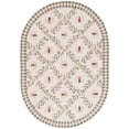 thumbnail image 2 of Safavieh Chelsea Lara Bordered Wool Area Rug, Ivory/Green, 3' x 5' Oval, 2 of 12