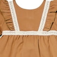 thumbnail image 5 of Toddlers and Girls (2-7/8) Princess Dairy Ruffled High-Low Soft French Terry Knit Cotton Dress in Desert Taupe 7/8, 5 of 8