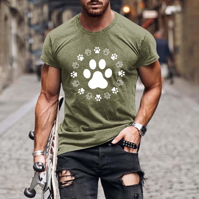 LSLJS Man Long Sleeve Round Neck T-Shirt Imprimé Mode Automne, Men's Athletic Shirts & Tees Gifts for Men