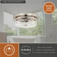 thumbnail image 5 of Addison 15-in W Satin Nickel Flush Mount Ceiling Light Fixture Clear Glass, 5 of 10