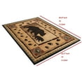 thumbnail image 4 of Handcraft Rugs Cabin Rug  Lodge, Cabin Nature and Animals Area Rug  Modern Geometric Design Cabin Area Rug  Abstract, Brown/Green/RedMother Bear/Cub/Footprint 5x7 feet, 4 of 7