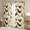 thumbnail image 2 of Feelyou Rustic Rooster Curtains Pack of 2 (42x84 Each), Farmhouse Animal Curtains Blackout, 2 of 6