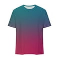 thumbnail image 4 of EOYWHK Big and Tall Graphic Tees for Men Casual Gradient Color Shirts Loose Oversized Crewneck Pull-On Basic T-Shirt for Loungewear ,S-5XL, 4 of 5