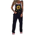 thumbnail image 1 of Ichuanyi Combinaison Punk Imprimée pour Femmes, Décontractée, Ample, Imprimé Tournesol, 1 of 9