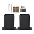 thumbnail image 3 of Kit de Soporte de Poste de Base, Accesorio de Soporte de Metal, Tamaño Interior Resistente, 3,8x3,7 Pulgadas, con Tornillos para Buzón de Valla, Versá 2 piezas, 3 of 8