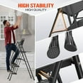 thumbnail image 3 of 4-Tier Step Ladder with Extended Top Handrail, Anti-Tip Design, 400lbs Capacity, 3 of 9