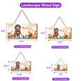 thumbnail image 5 of Happy Thanksgiving Portuguese Water Dog with Turkey Pumpkins Autumn Vibes Landscape Wood Sign PWD Portie Fishing Dog Lover Hanging Wall Home Decor - 12018, 5 of 5