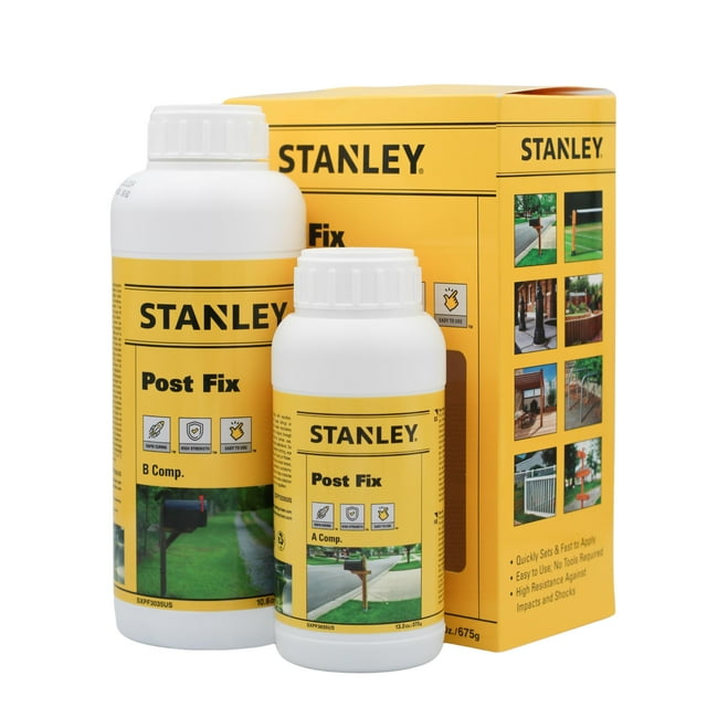 Fence Post Mix STANLEY Concrete Alternative, 375 ml, 2 botellas