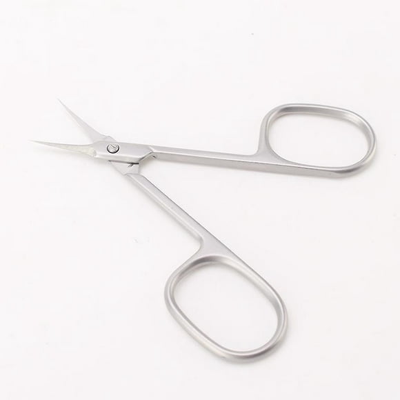 Professional Stainless Steel Curved Tip Cuticle Scissors - Silver
