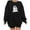 Black, variant on Qertyioot Womens Merry Christmas Clothes,Women's Fashion Fall Winter Castle Print Casual Sports Round-Neck Tracksuits Long Sleeve