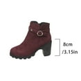 thumbnail image 6 of Women's Ankle Boots Chunky Low Heel Chelsea Booties Comfortable Casual Fall Winter Slip on Elastic Fall Short Work Boots, 6 of 8