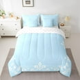 thumbnail image 2 of Feelyou Blue Bohemian Damask Twin Bedding Sets 7pcs, Simple Fashion Bedding Comforter Set, 2 of 8