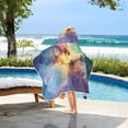 thumbnail image 6 of Toddler Hooded Beach Towel 24x50 Kids Bath Towels Soft Quick Dry for Swim Pool Boys Girls Colorful Galaxy with Stars, 6 of 7