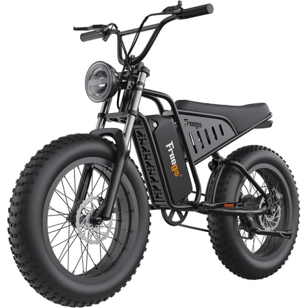 Freego 20" Electric Fat Tire Mountain Bicycle for Adults, 1400W