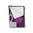 thumbnail image 2 of 80th Birthday Soft Flannel Fleece Blanket, Abstract Style Backdrop Party Cake and Candles Celebration Print, Cozy Plush for Indoor and Outdoor Use, 50" x 70", Purple Pink and Lilac, by Ambesonne, 2 of 6