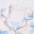 thumbnail image 5 of Conairie Valentine Pajamas Women Bow Print Cute Button Down Shirt And Shorts Pj Set Sleepwear Soft 2 Piece Outfits Lounge Sets Sky Blue XL, 5 of 6