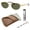 Polished Arista Gold Frame | Polarized Dark Green Lens, variant on RB3774D METAL Oval Shape Sunglasses With Official Eyewear Kit