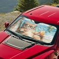 thumbnail image 3 of KUIFORTI Cat Windshield Sun Shade Large Car Sun Shade Windshield Cute Girly Car Front Window Sunshades Sun Visor Keeps Your Vehicle Cool for Most Sedan, SUV, Van, Hatchback, 3 of 5