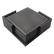 thumbnail image 1 of Posavasos de cuero sintético elegantes, sin mantel individual, aislantes del calor, para la cena, para el hogar (cuadrado liso negro), 1 of 6