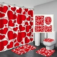 thumbnail image 1 of Saint Valentin 3D Impression Numérique Rideau de Douche 4 Pièces Ensemble pour la Maison / Hôtel / Fête Décoration, 1 of 6