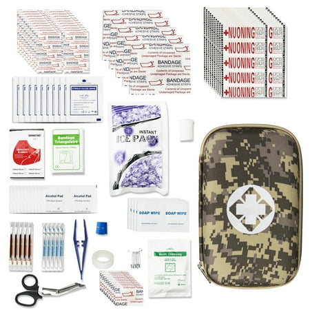 Mini First Aid Kit Car First Aid Emergency Kit 274 Pcs Camping Essentials For Sport Business Office Boat Home Camouflage