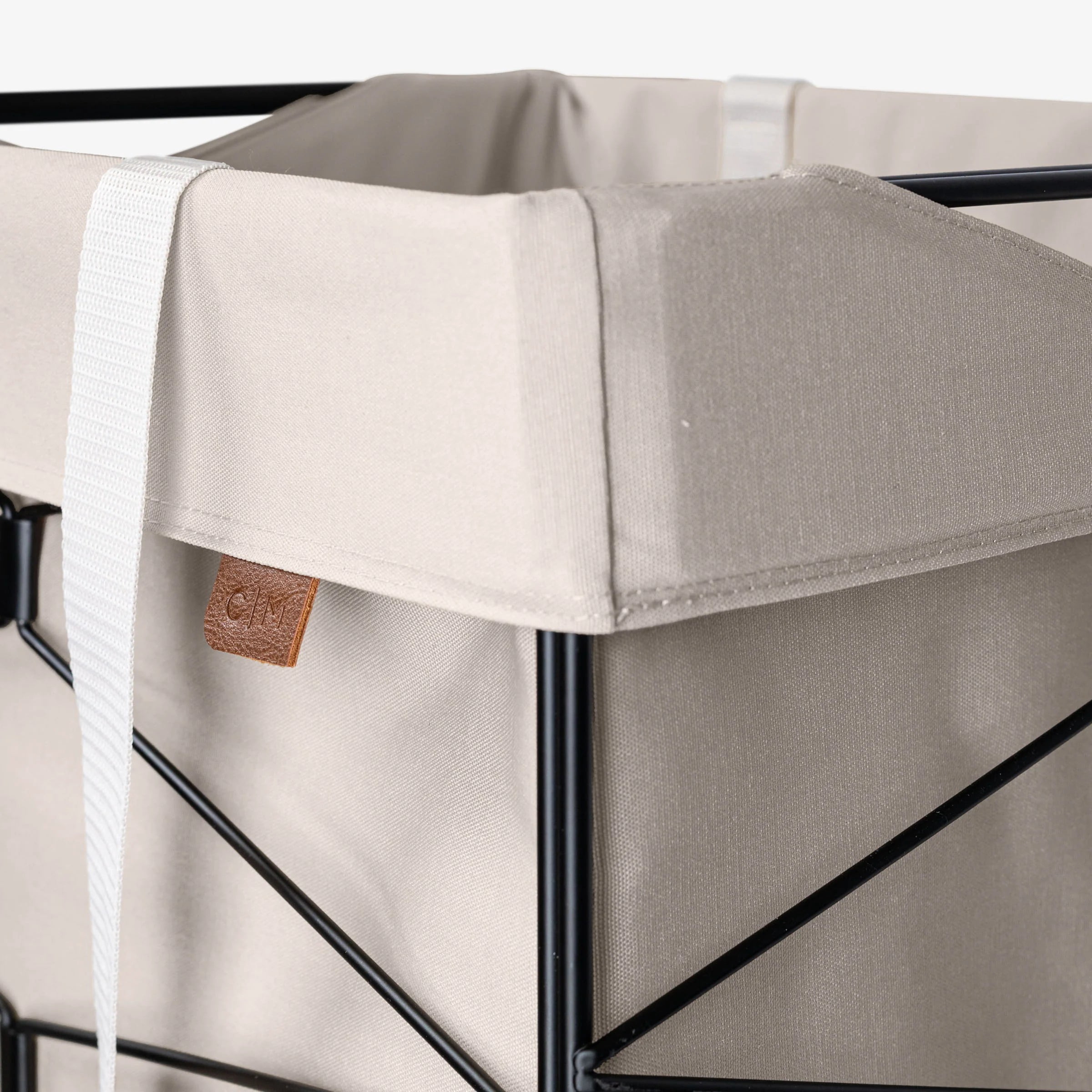 CleverMade Flex Frame Hamper LUXE 98L Rolling Laundry Hamper, Charcoal