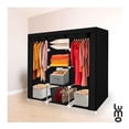 thumbnail image 3 of Closet Armable LUMO Ropero Guardaropa Organizador Rack Portatil Negro, 3 of 7