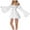 White, variant on TSADFHJI Slip Skirt for Women Silk Women's Summer Chiffon Dress Sexy off Shoulder Flare Sleeve Dress Lace up Corset Solid Casual Flowy Mini Dress 2Pcs S