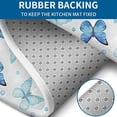 thumbnail image 4 of Blue Butterfly Pattern Bathroom Rugs Sets 3 Piece,Toilet Cover Set,Absorbent Non Slip Bathroom Mats Sets with U-Shaped Contour Rug Toilet Rug Set, 4 of 5