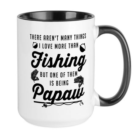

CafePress - Love Fishing And Being Papaw Mugs - 15 oz Ceramic Large Mug