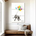 thumbnail image 2 of Elephant Stock The Elephant And The Balloons Wall Art - Vertical Multi Panel Canvas - Living Room Wall Decor - Animal Multi Panel - White And Pink Decor By Ashvin Harrison - 32" x 50", 2 of 8