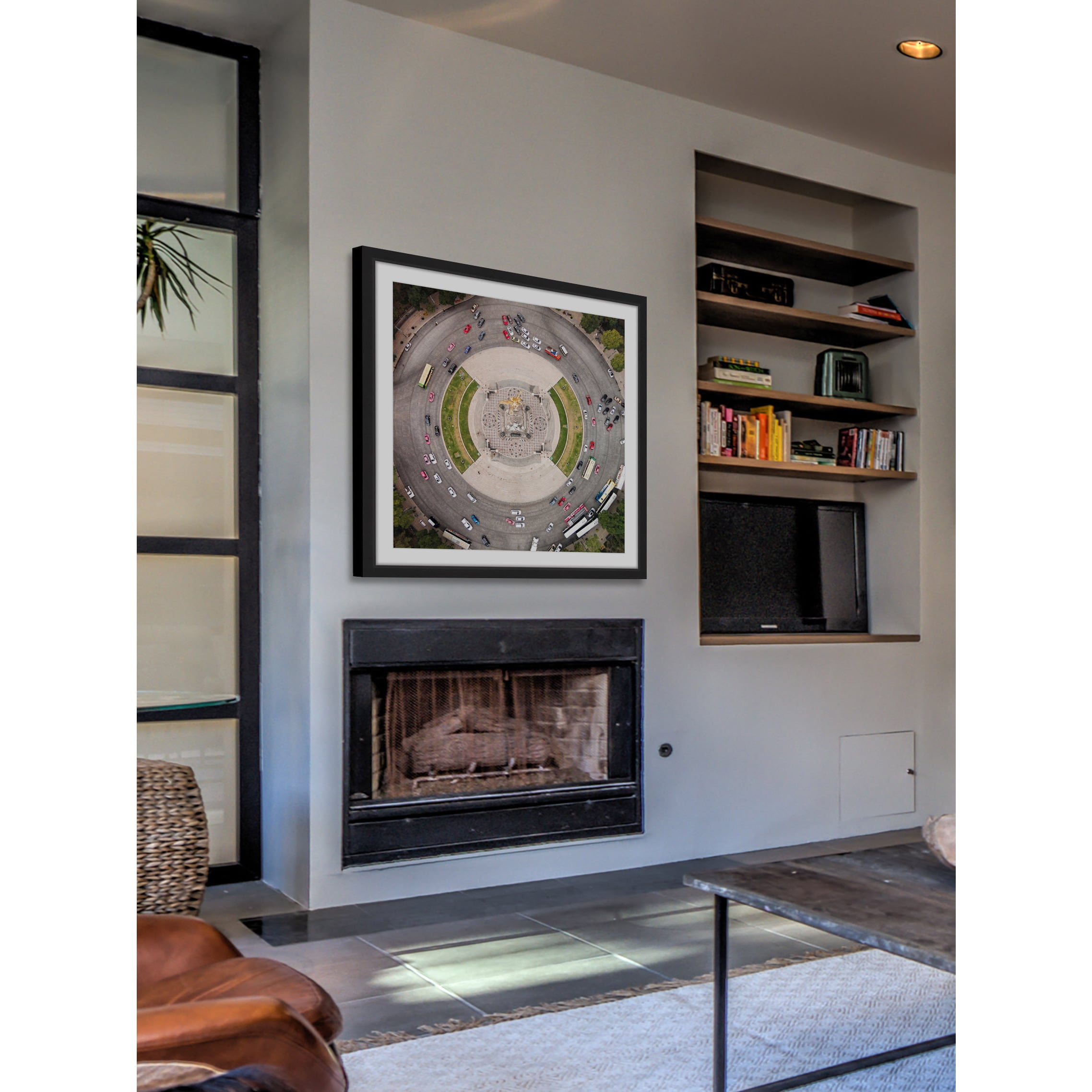 Marmont Hill "In and out Circle" by Karolis Janulis Framed Painting Print