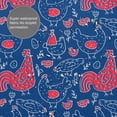 thumbnail image 3 of Honeii Chicken and Rooster Print Shower Curtain 72x72in,Bathroom Curtain,Waterproof Fabric Shower Curtain Set with Hooks, 3 of 4