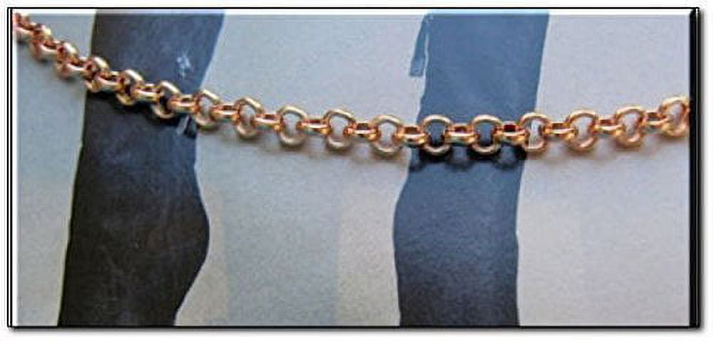 8 Inch Solid Copper Anklet, 1/8 of an inch wide, CA691G - Made in the USA. Thin design.