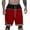Summer Shorts # Red, variant on Maqroz Mens Basketball Shorts Athletic Gym Training Shorts with Pockets Striped Elastic Waist Drawstring Sportswear Running Workout Active Summer Casual Short Pants
