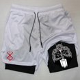 thumbnail image 4 of Anime Berserk Guts Men's Gym Shorts to Fitness 2 In 1 Quick Dry Performance Shorts Multiple Pockets Sports Short Pants Summer, 4 of 4