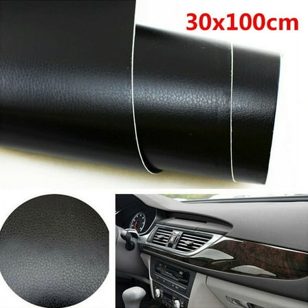 Auto Sticker 30*100CM Film Sheet Vinyl Black Car Interior Trim Wrap Good toughness Leather Texture Accessories