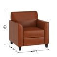 thumbnail image 4 of BizChair Cognac LeatherSoft Chair with Clean Line Stitched Frame, 4 of 9