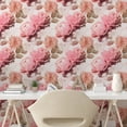 thumbnail image 3 of Ambesonne Floral Peel & Stick Wallpaper for Home, Roses and Gerberas Vintage, 13"x72", Pale Pink Dark Tan, 3 of 6