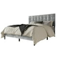 thumbnail image 4 of Home Design Marion Twin Tufted Upholstered Platform Bed Frame with Tufted Headboard and Plush Padding, Silver Gray, Easy Assembly, 4 of 5