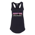 thumbnail image 2 of Wild Bobby Cheerleader Silhouette Girl Sports Women Racerback Tank Top, Black, Small, 2 of 5