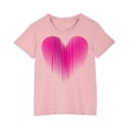 thumbnail image 1 of Posijego T-Shirts de la Saint-Valentin pour Enfants, T-Shirt Graphique avec Cœur, Garçons Filles, Col Rond, Manches Courtes, Hauts Mignons, 1 of 4