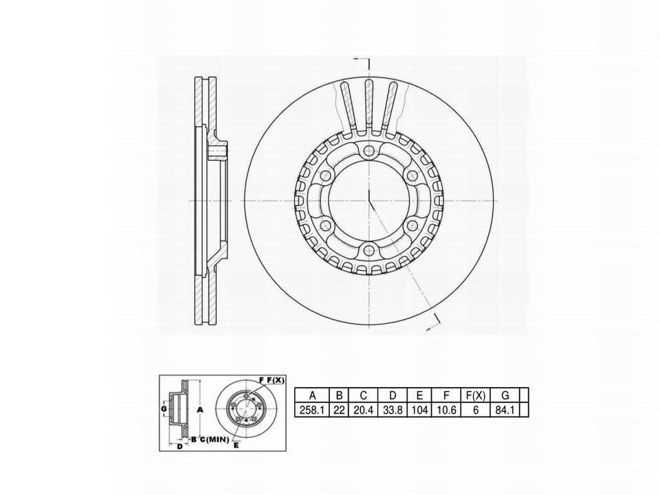 Winstop Brake Rotor, Front WS231158, Mitsubishi Mighty Max 1996-1987