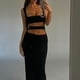 thumbnail image 1 of Vestido Sling dress Kardashian escotado clavícula cintura paquete delgado cadera falda corbata falda larga Cgtredaw Para estrenar, 1 of 1