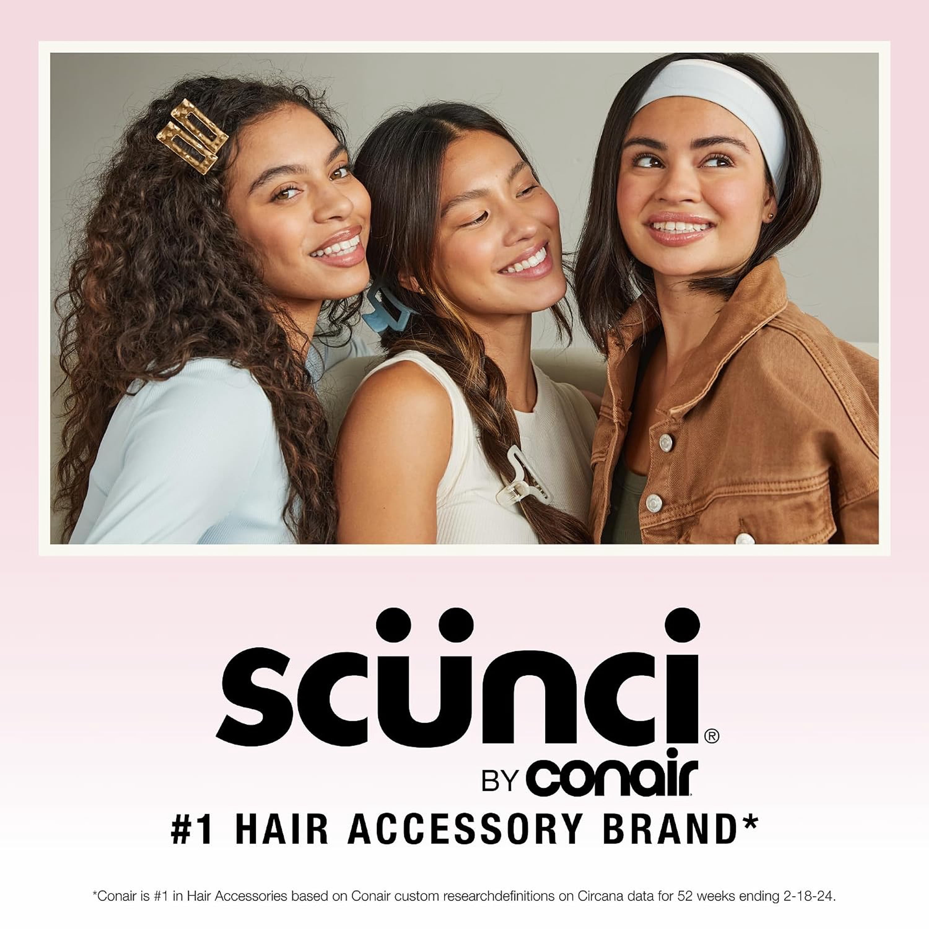 Scunci Effortless Beauty Teethcomb Headband, Multicolor, 2 Count